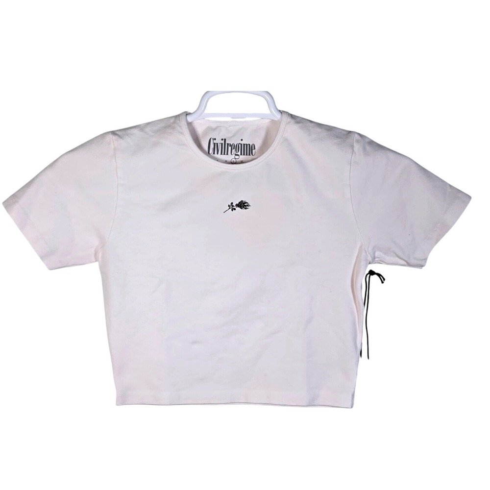 Civil Regime From The Concrete Sculpt Crop Tee Size‎ Large Petal Pink Color